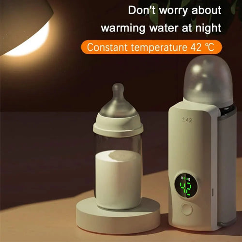 Ultimate Rechargeable Cordless Portable Bottle Warmer with Smart Temperature Control - Ideal for Travel, Camping, and Everyday Use!
